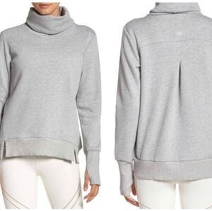 Alo Yoga Haze Funnel Neck Sweatshirt - Grey - Small